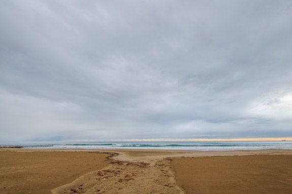 spanish coast Benicassim in Winter