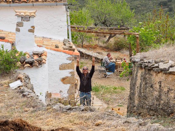 spanish mountain life We went to greet the new neighbour and his visitor from Peru