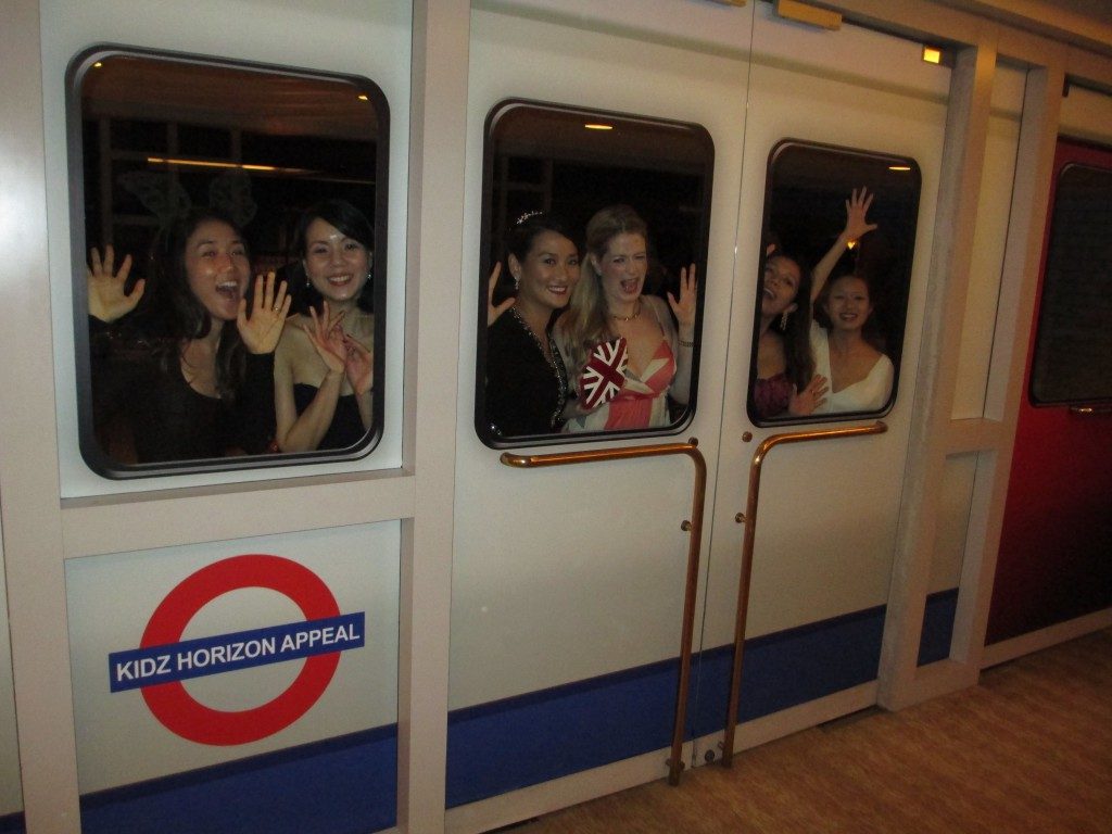 Image of party on a tube train