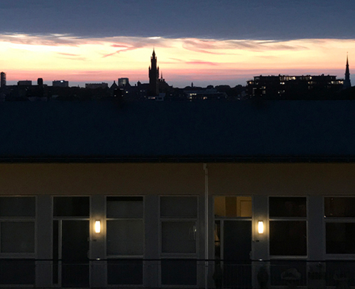 The Hague at sunset