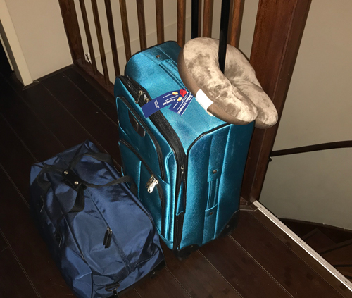 pack luggage near front door